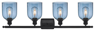 Ballston-Bella 4-Light 36" Bath Vanity Light, Matte Black, Princess Blue