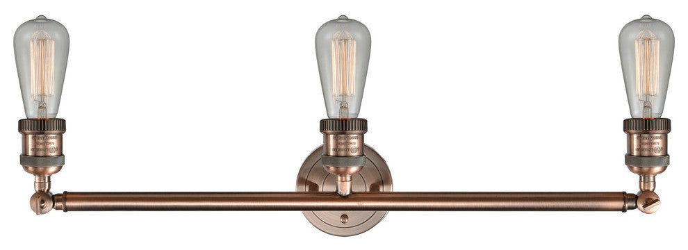 INNOVATIONS LIGHTING 205NH-AC Bare Bulb 3 Light Bath Vanity Light