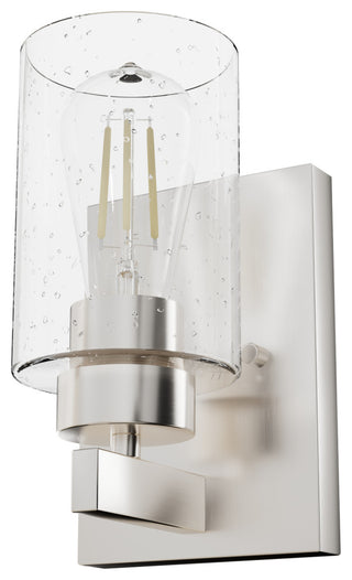 Hartland Brushed Nickel With Seeded Glass 1 Light