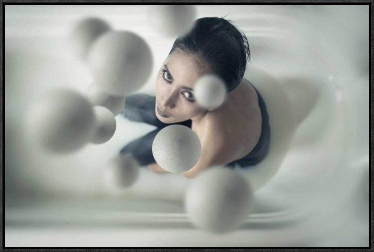 "Milky Balls" Framed Canvas Giclee by Hardibudi, 31x21"
