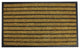 Black Rubber and Coir Striped Rectangular Door Mat