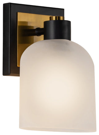 Lyndon - 1-Light Bathroom Sconce - Black/Brushed Brass
