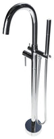 CastelloUSA Neptune Freestanding Tub Filler Faucet, Chrome, Standard Handle
