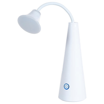Contemporary LED Desk Lamp, 15", White