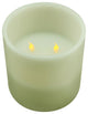 6" Ivory LED Lighted 3-Wick Flickering Wax Christmas Candle