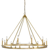 Z-Lite 482R-12 Barclay 12 Light 48"W Taper Candle Ring Chandelier - Olde Brass