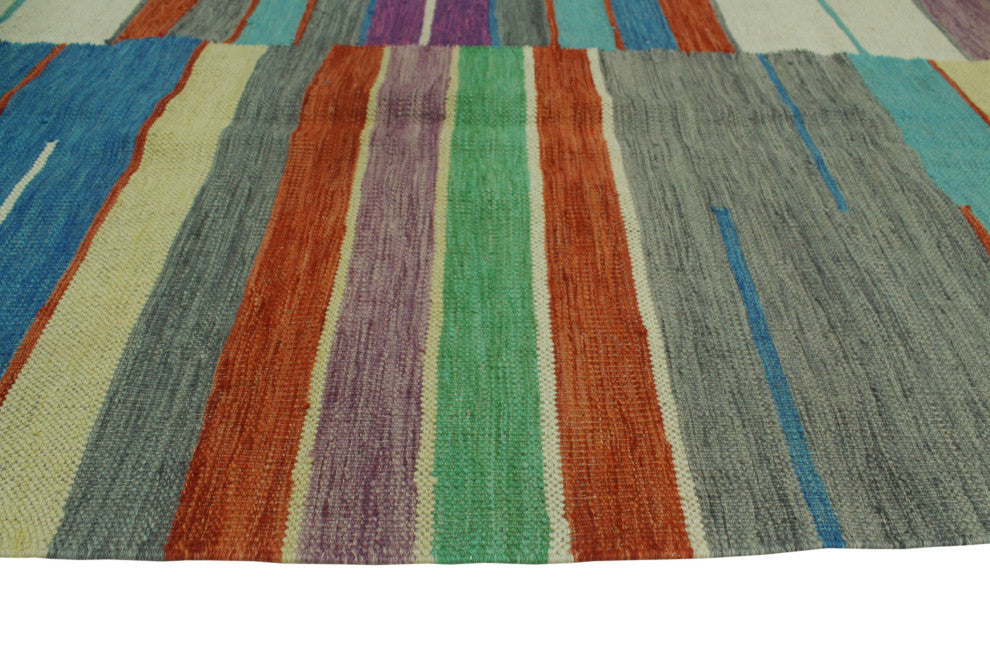 Winchester Kilim Alburt Rust/Green Rug, 6'5x9'7