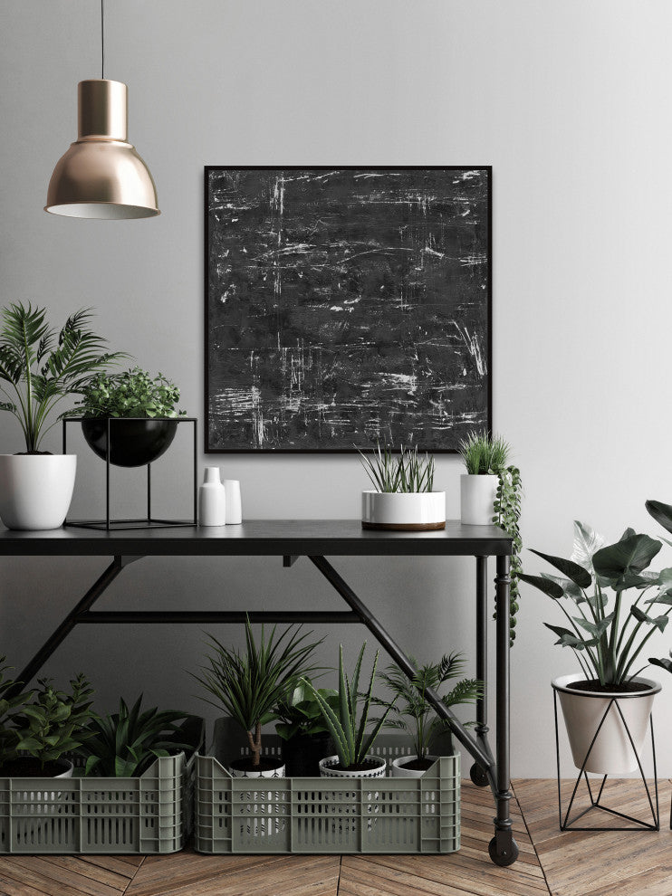 "Rapid Motion" Floater Framed Painting Print on Canvas, 48x48