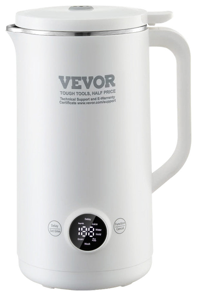 VEVOR Nut Milk Maker 8-in-1 Soy Milk Maker 8-Leaf Blades 600ML 2-18 Hours Timer