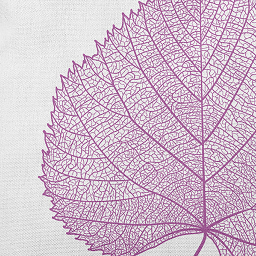 Leaf Study Accent Pillow, Orchid, 16"x16"