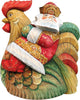 Santa On Rooster Scenic Decorative Ornament, Large