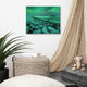 Aurora Borealis Over Ocean Night Seascape Landscape Photo Canvas Wall Art Print, 16" X 20"