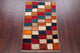 Consigned, Handmade Persian Geometric Gabbeh Oriental Wool Area Rug, 4'4"X2'8"