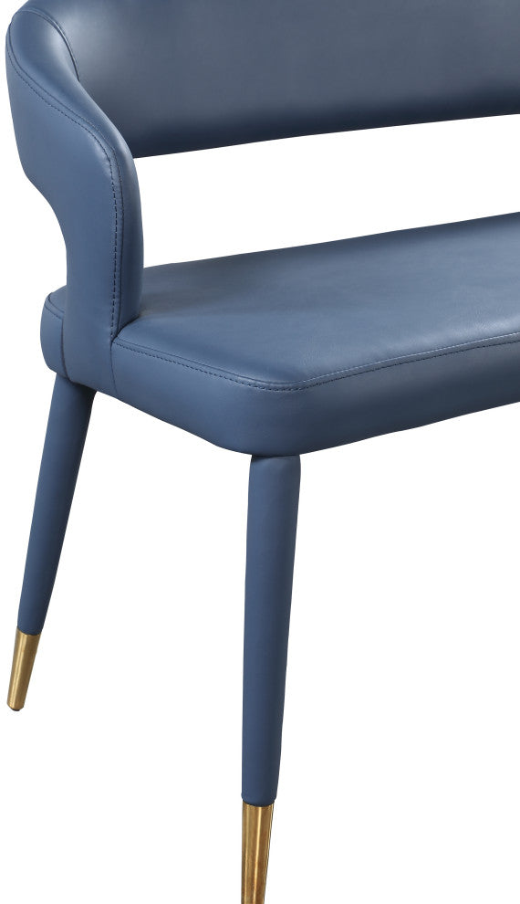 Destiny Upholstered Bench, Navy, Vegan Leather