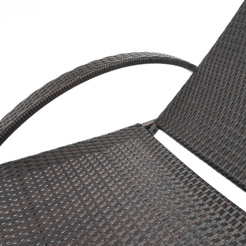 Deco 2 Piece Aluminum Outdoor Patio Chaise Lounges Chair, Navy