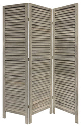 3 Panel Grey Shutter Screen Room Divider