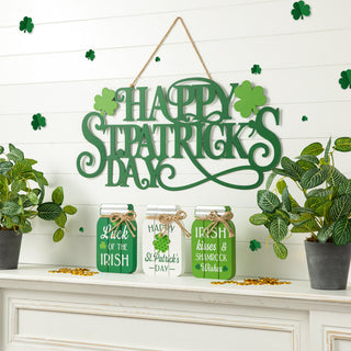 24"L Metal "HAPPY St. Patrick's Day" Wall Decor