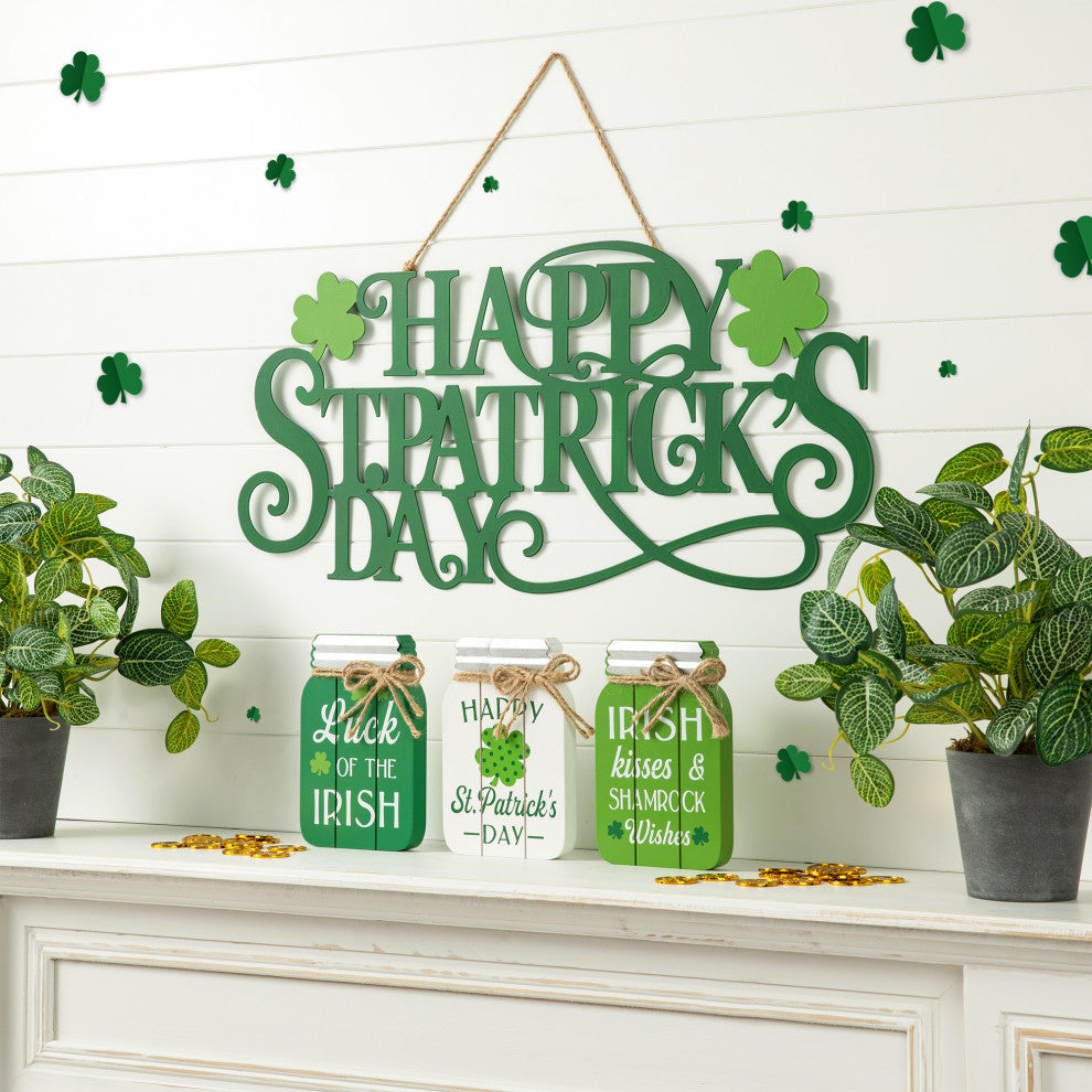 24"L Metal "HAPPY St. Patrick's Day" Wall Decor