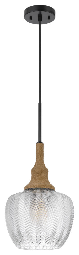 Monroe 1 Light 21" Height Clear Glass Pendant