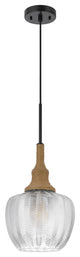 Monroe 1 Light 21" Height Clear Glass Pendant