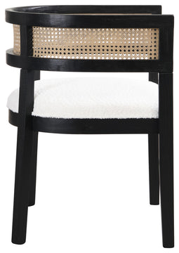 GDF Studio 3-Piece Bistro Set, Mid-Century End Table & 2 Chairs, Beige/Black