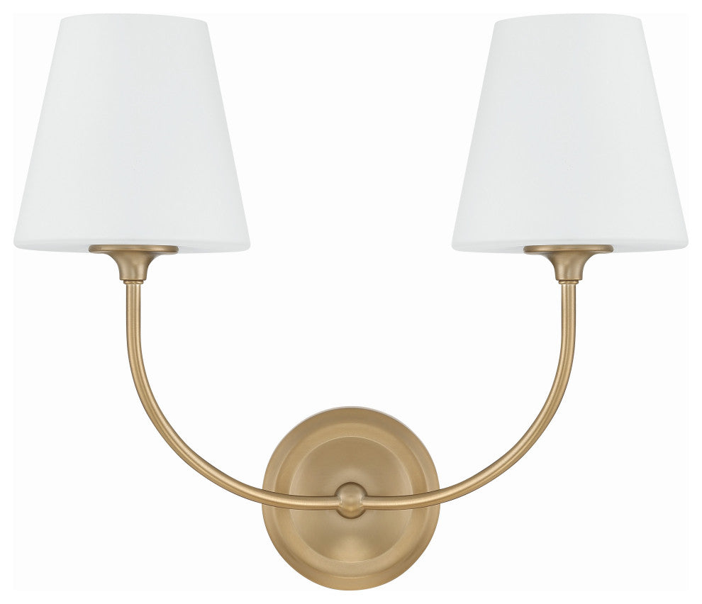 Sylvan 2-Light Wall Mount, Vibrant Gold