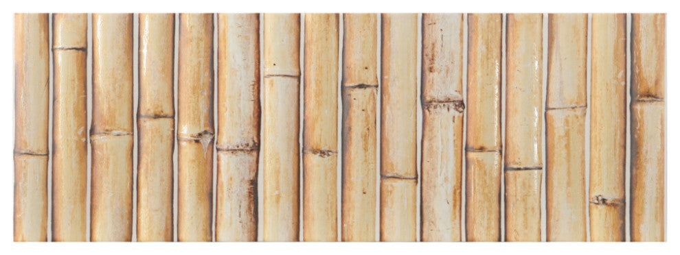 Bamboo Haven Tiki Cream Fluted Ceramic Wall Tile