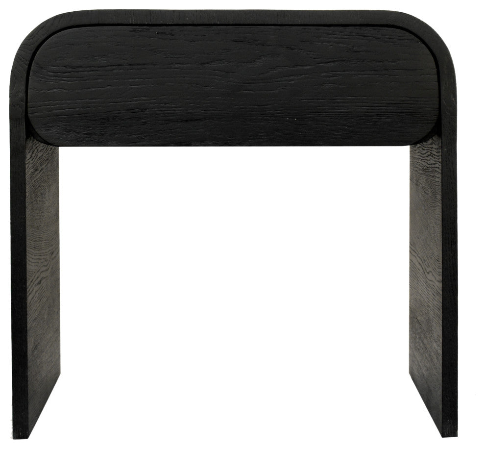 Meridian Furniture Cresthill Nightstand, Black Oak Wood