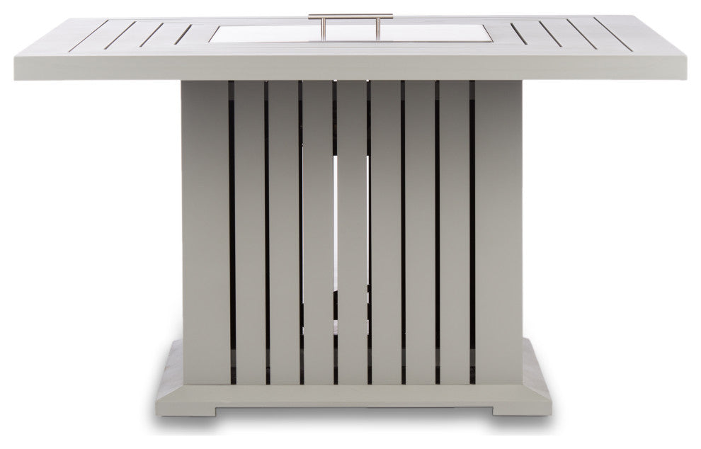 EvFires 43" Aluminum Fire Pit Table, Gray Fire Pit Only