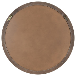 Mansell Wood Framed Wall Mirror, Brown 28 Diameter