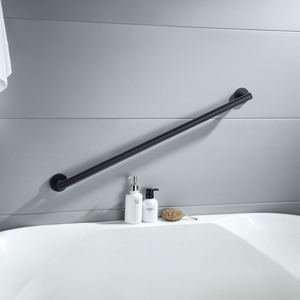 36" Stainless Steel Bathroom Safety Grab Bar, Matte Black