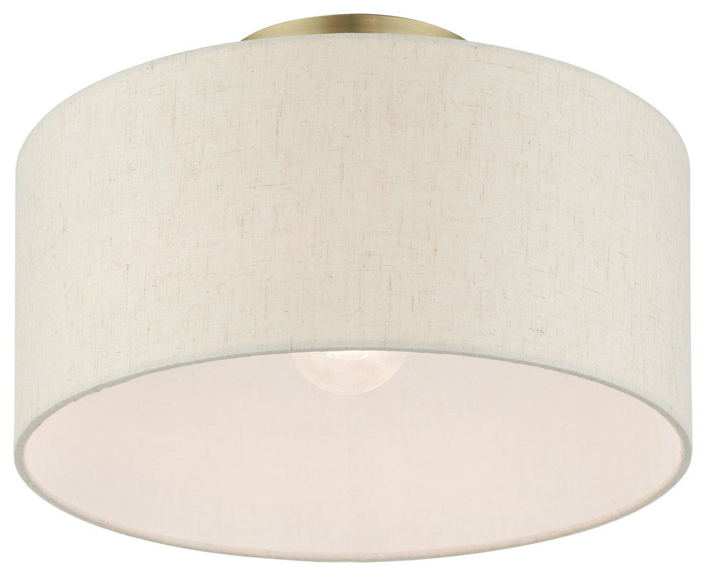Antique Brass Transitional, Versatile, Semi Flush