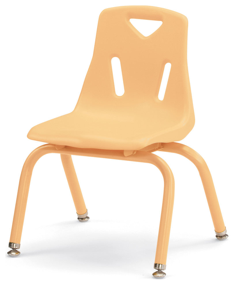 Berries Stacking Chair with Powder-Coated Legs - 12" Ht - Camel