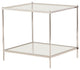 Reginald Glam Mirrored End Table, Chrome