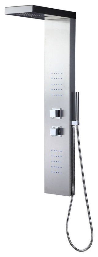Luxier 48" Shower Panel System With Rainfall Waterfall Shower Head Hand Shower