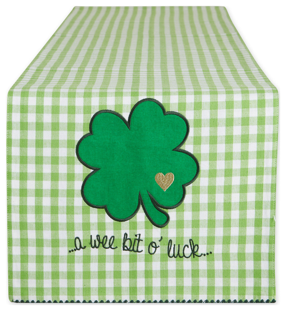 A Wee Bit O Luck Embroidered Table Runner 13x72