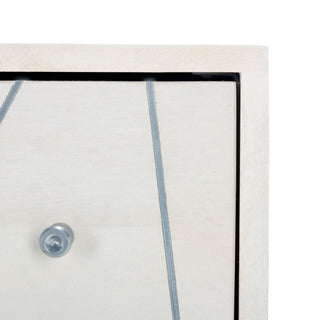 Safavieh Marigold 3 Drawer Chest, White Washed/Silver