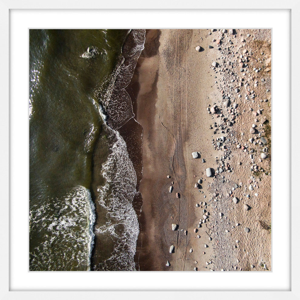 "Rocky Shore" Framed Print by Karolis Janulis