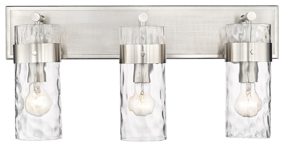 Zlite 3035-3V-BN 3-Light Vanity, Clear