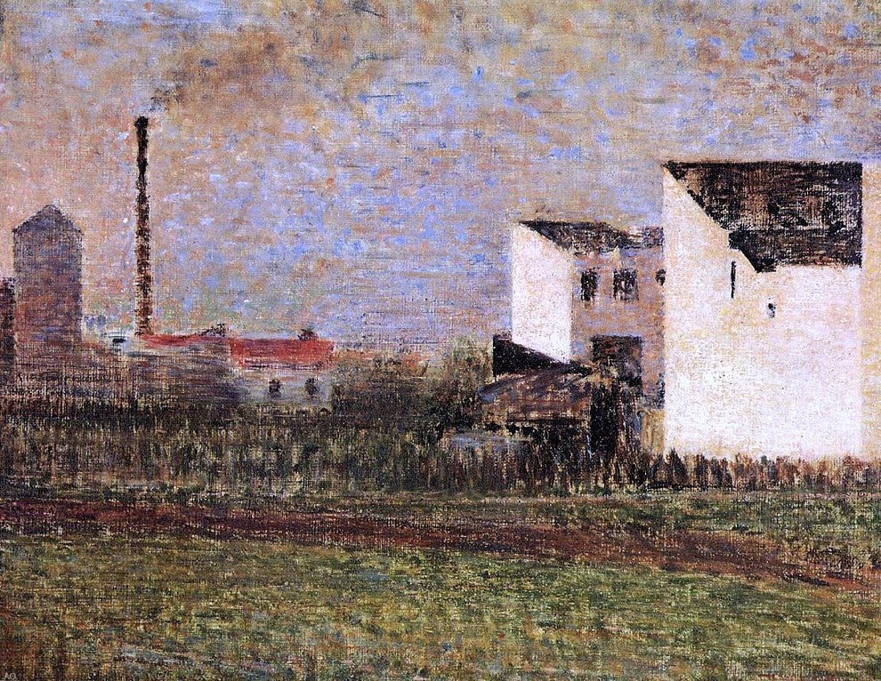 Georges Seurat Suburb, 21"x28" Gallery Wrapped Canvas Print