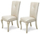Michael Amini Hollywood Loft Dining Side Chair in Frost Ivory (Set of 2)