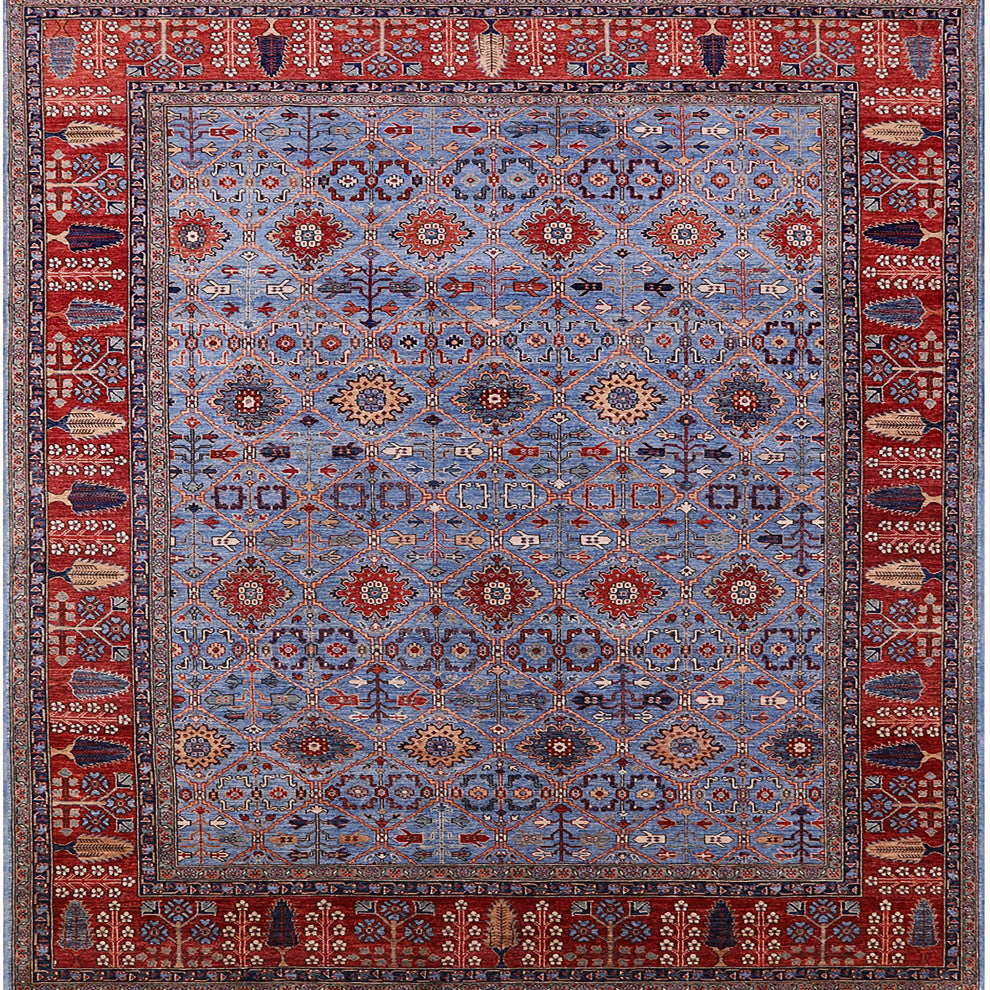 Ahgly Company Indoor Square Mid-Century Modern Area Rugs, 6' Square