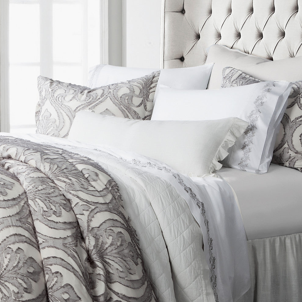 3 Piece Nicole Damask Duvet Set, King