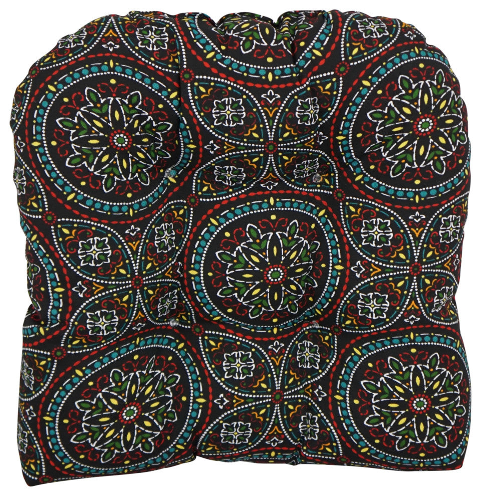 19" U-Shaped Dining Chair Cushions, Set of 2, Alden Starlight