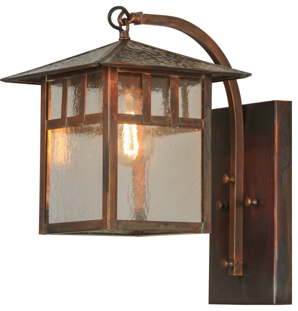 9W Seneca Double Bar Mission Curved Arm Hanging Wall Sconce