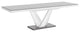 CHARA Dining Set, Grey/White/Grey