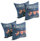 Spun Polyester 17" Outdoor Throw Pillows, Set of 4, America The Land