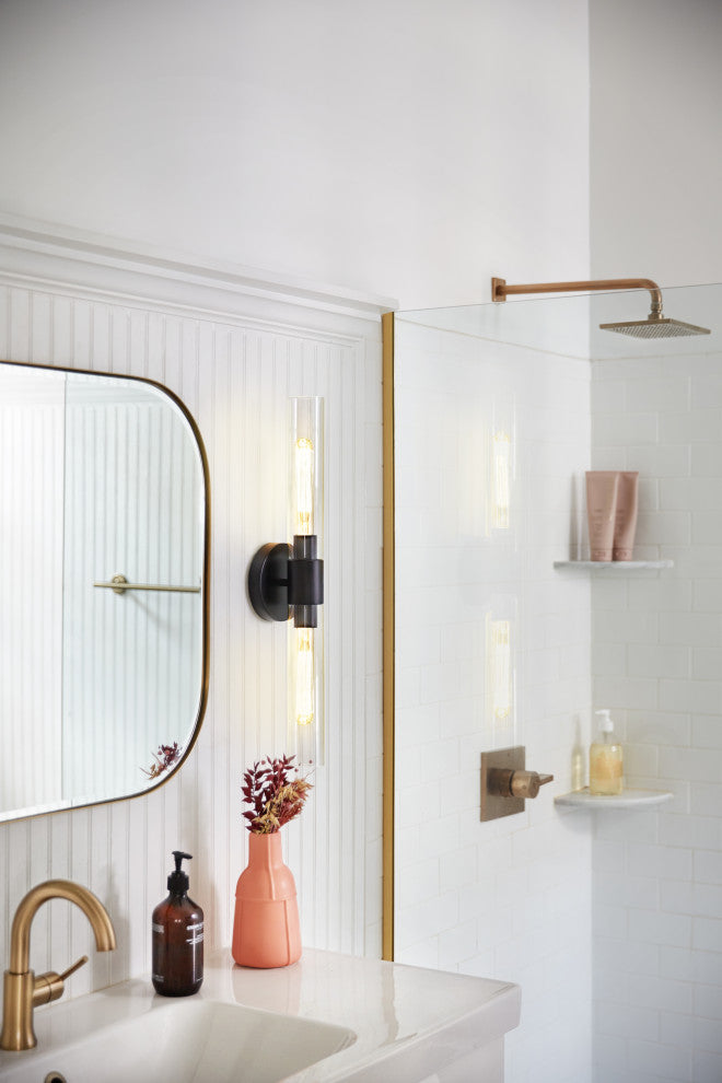 Lark Shea 24" Two-Light Bath Vanity Fixture, Black