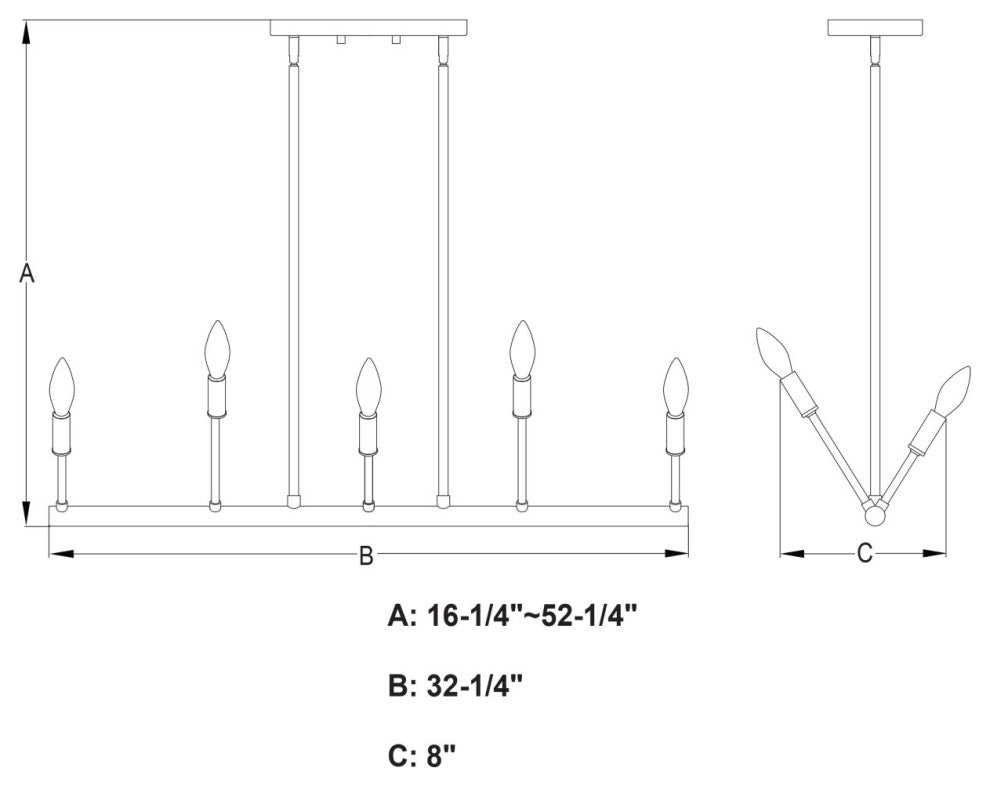 Warwick 10-Light Brass Contemporary Linear Light Fixture