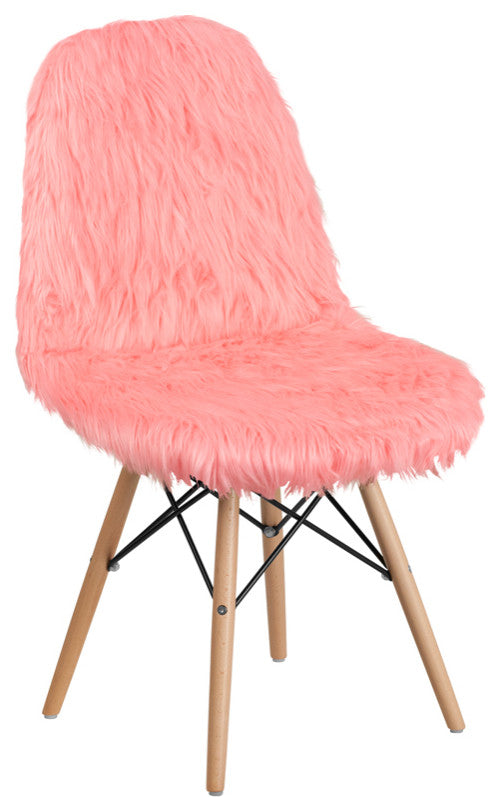 Hermosa Pink Shaggy Chair